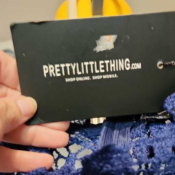 NWT PrettyLittleThing Blue Sheath Midi Dress - Picture 2 of 8